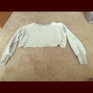 Cropped grey sweater